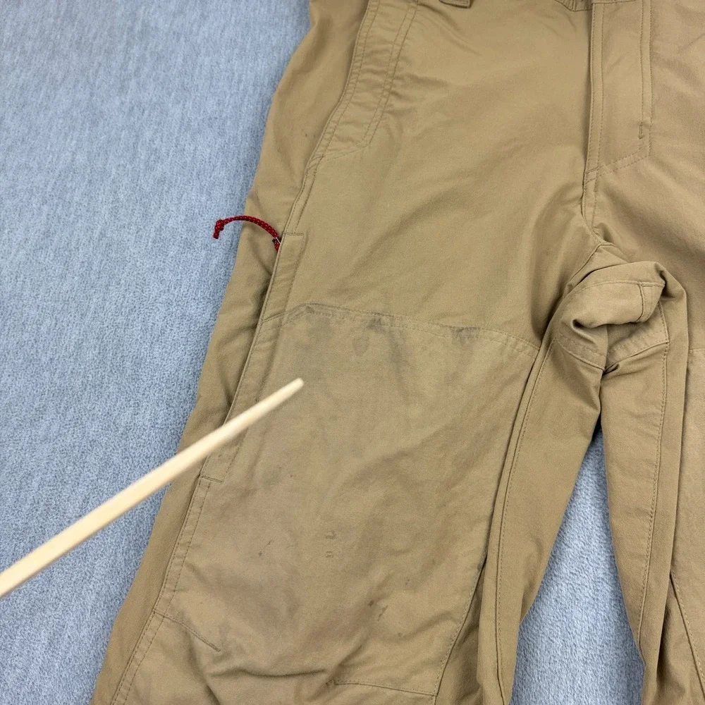 REI Co-op Pants Mens 32x32 Brown Screeline‎ Belted Hiking Outdoor Utility Casual